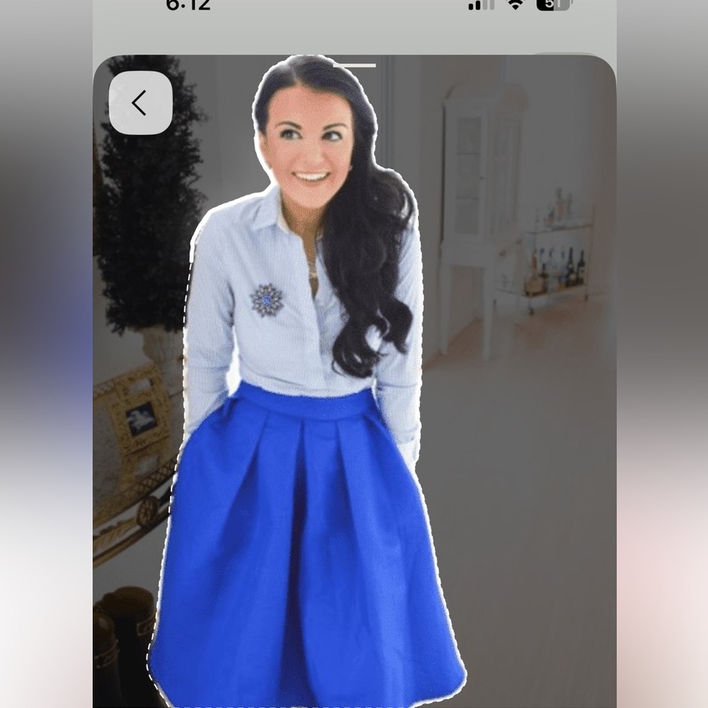 Carven cobalt blue skirt sz 42